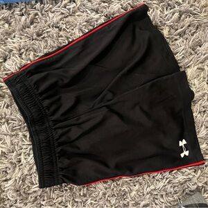 Under Armour Black Shorts with Red Trim